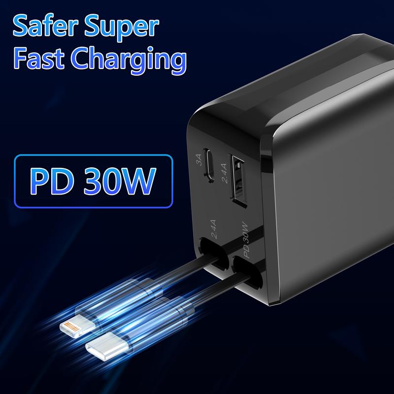 4 in 1 Retractable Car Charger