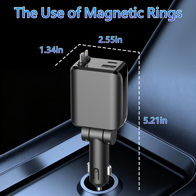 4 in 1 Retractable Car Charger