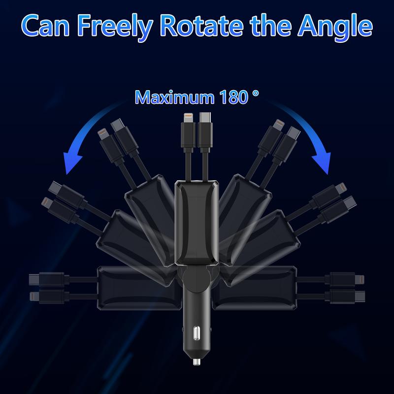4 in 1 Retractable Car Charger